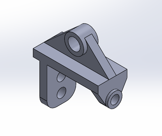 Model Rear Support Bracket in SolidWorks