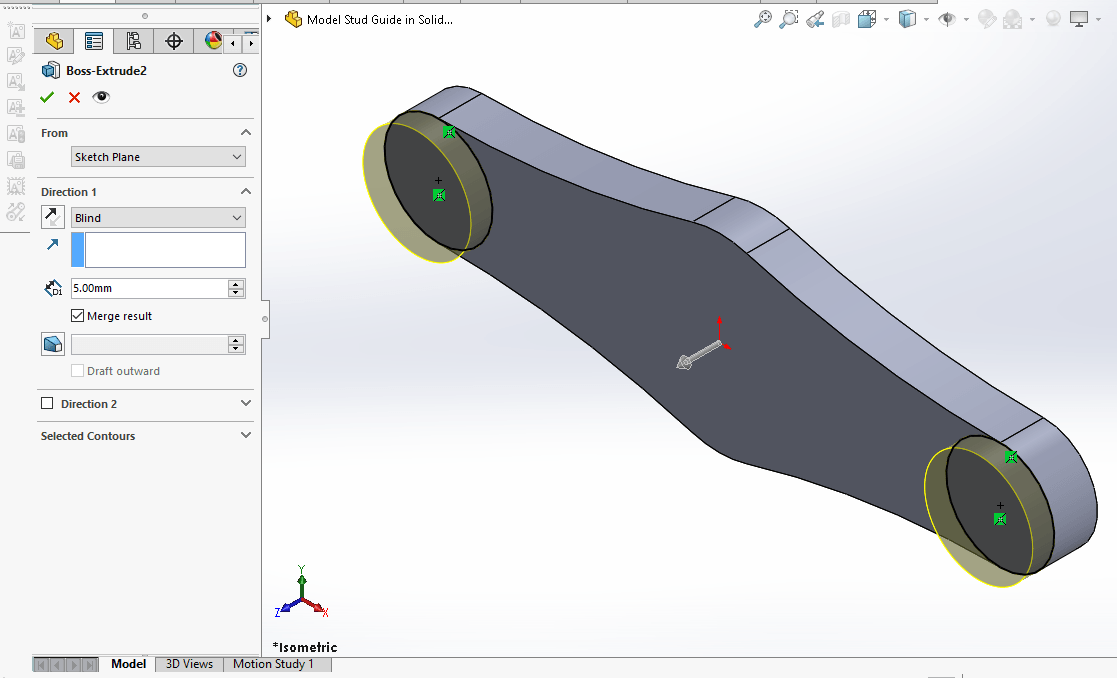 Guide 3d Model Model Stud Guide in SolidWorks – Mechnexus