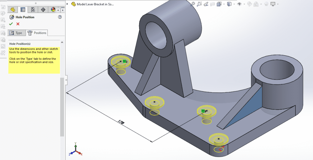 Model Lever Bracket in SolidWorks : (Gallery Serial No.19) – Mechnexus