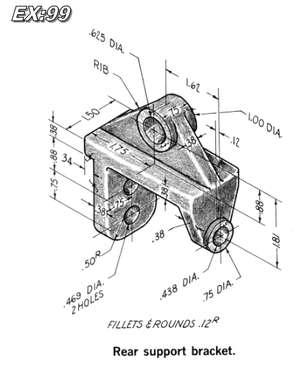 Model Rear Support Bracket in SolidWorks