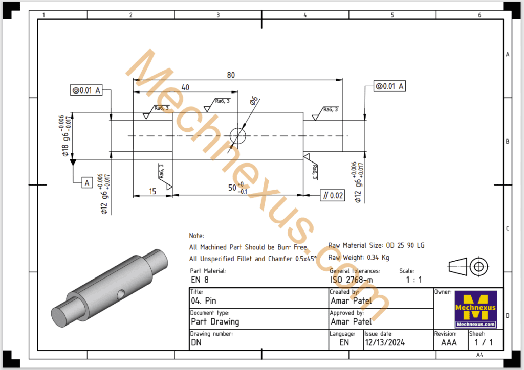 Drawing Of Pin