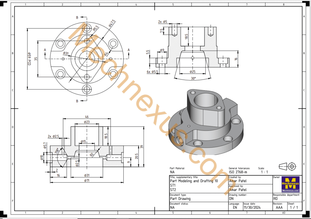 Part Modeling And Drafting 10