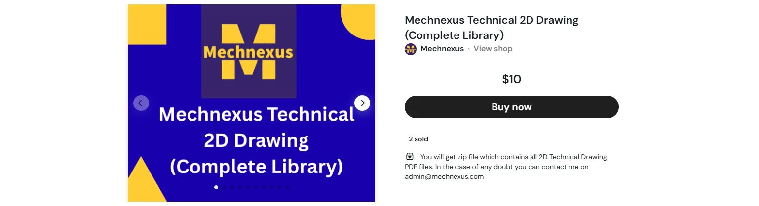 2026 08 02 11 03 54 Mechnexus Technical 2D Drawing (Complete Library) Mechnexus's Ko fi Shop