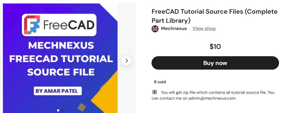 2026 08 02 14 17 23 FreeCAD Tutorial Source Files (Complete Part Library) Mechnexus's Ko fi Shop